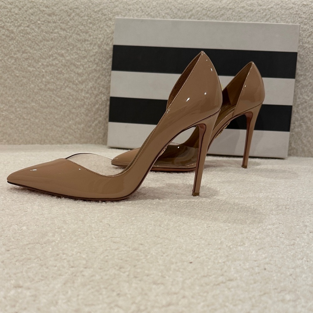 Aquazzura Powder Pink Patent Leather Pumps - Picture 3 of 7